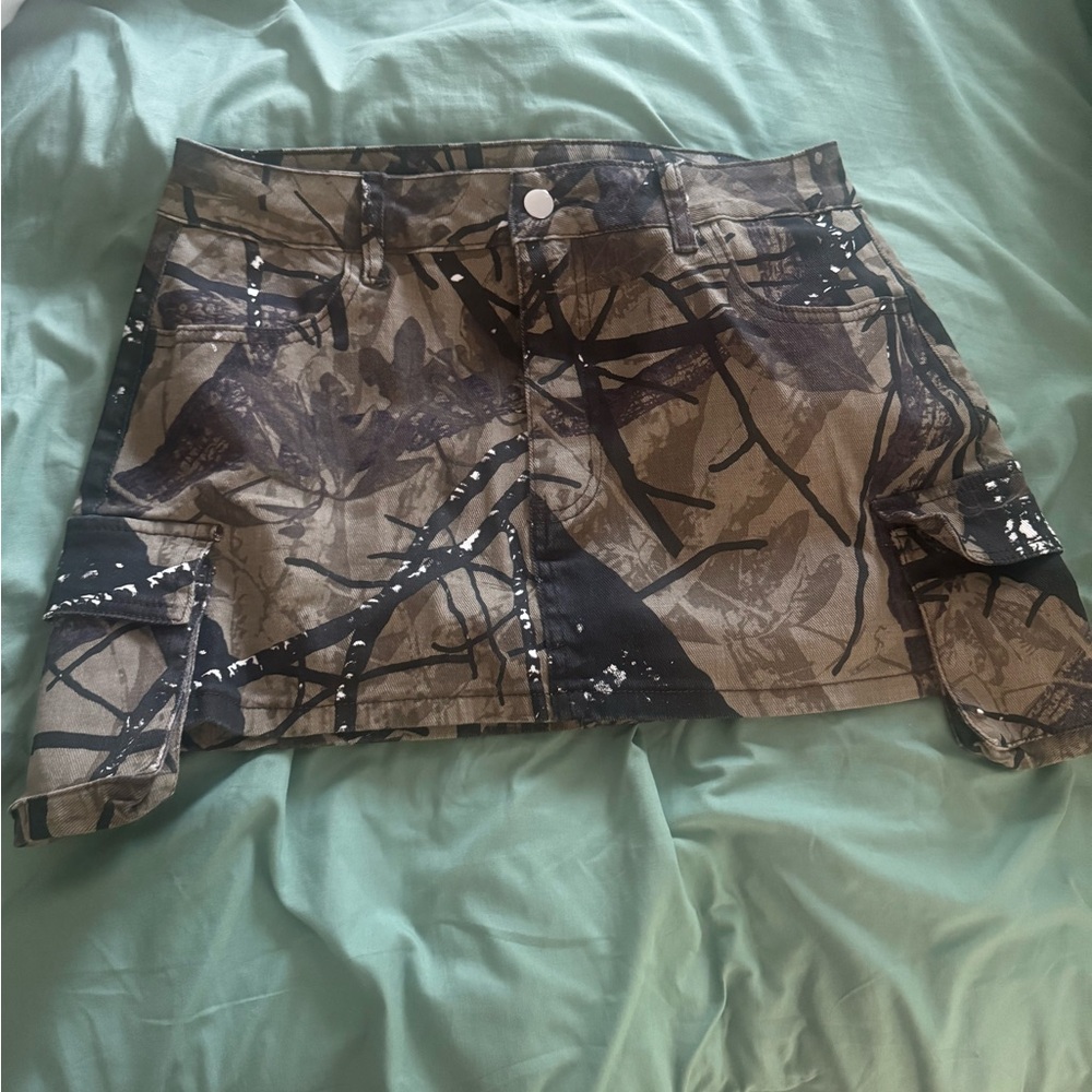 SHEIN Camouflage Patterned Skirt